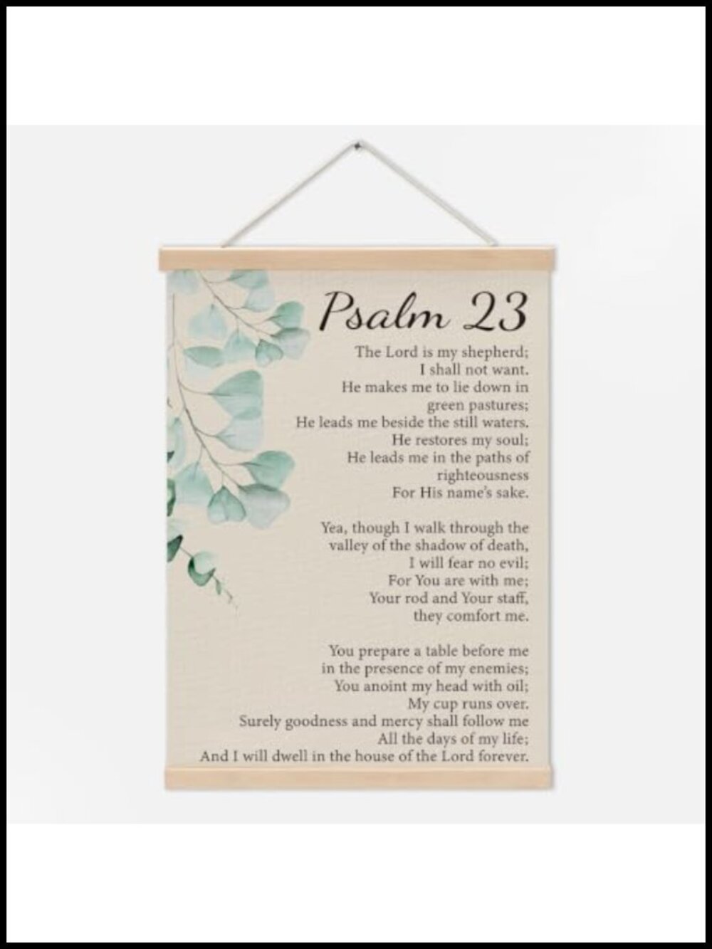 Bible Verse Wall Hanging Fabric Flag 16x12 Inspirational Decor